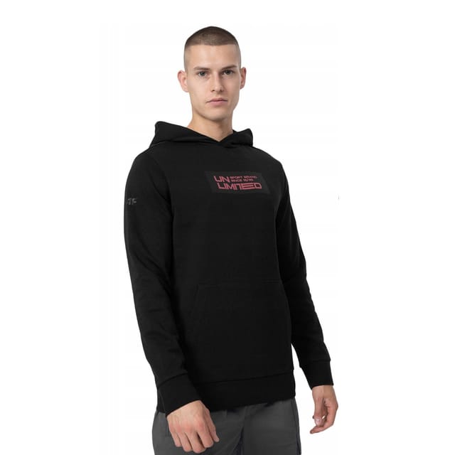 4F 4F Men's Logo Hoodie in Black - 3