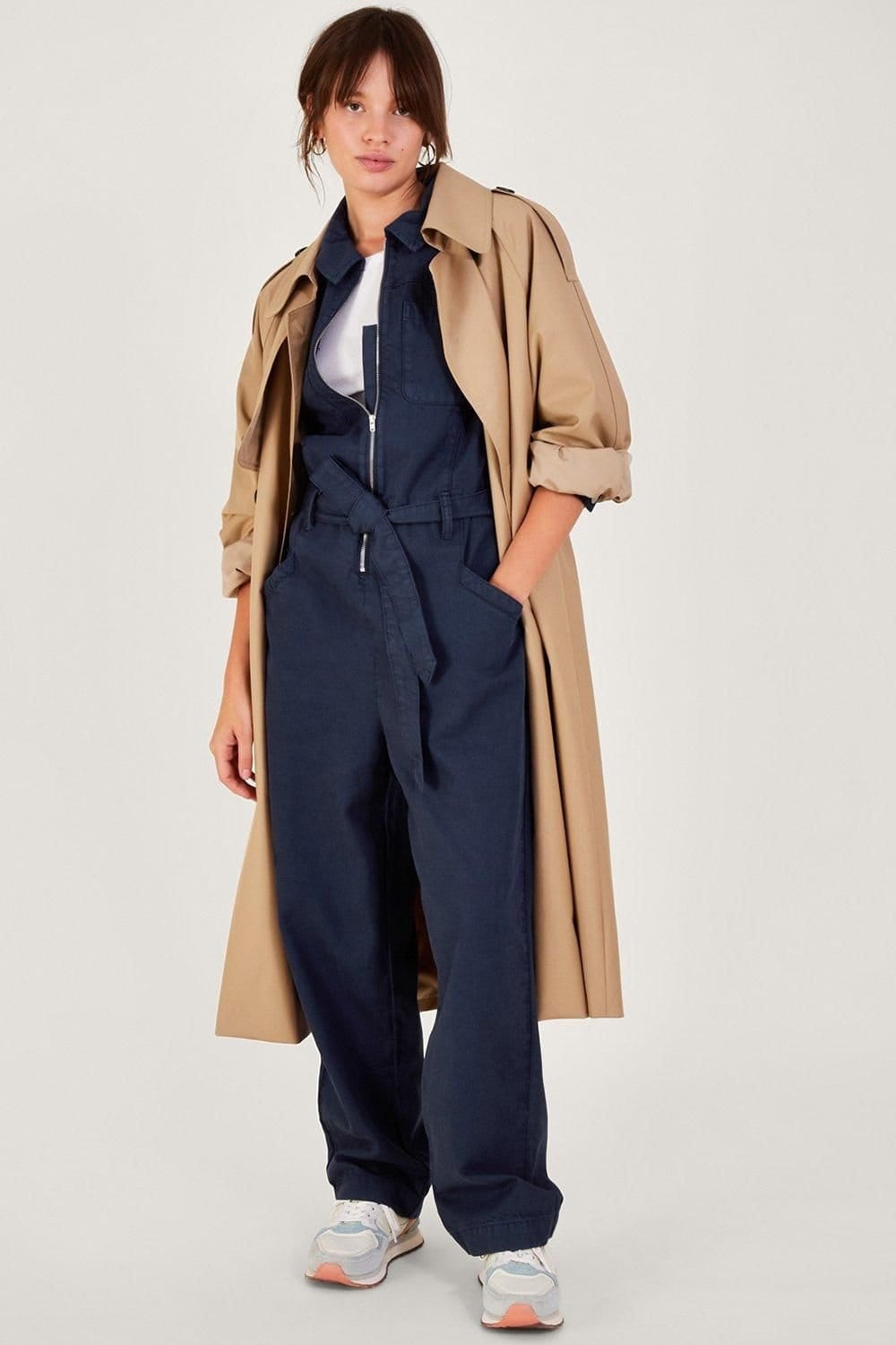 Monsoon Monsoon Women's Ally Zip-Up Jumpsuit in Blue - 4