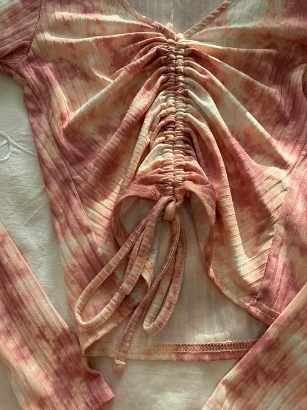 New Look Ruched drawstring long sleeve top