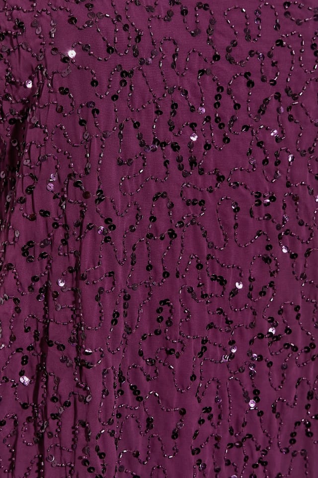 Yours Yours Women's Embellished Shift Dress in Plum - 3