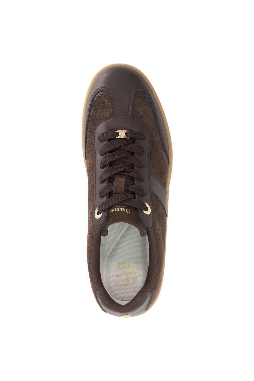 Dune London Dune London Women's 'Ensemble' Suede Trainers in Brown - 4