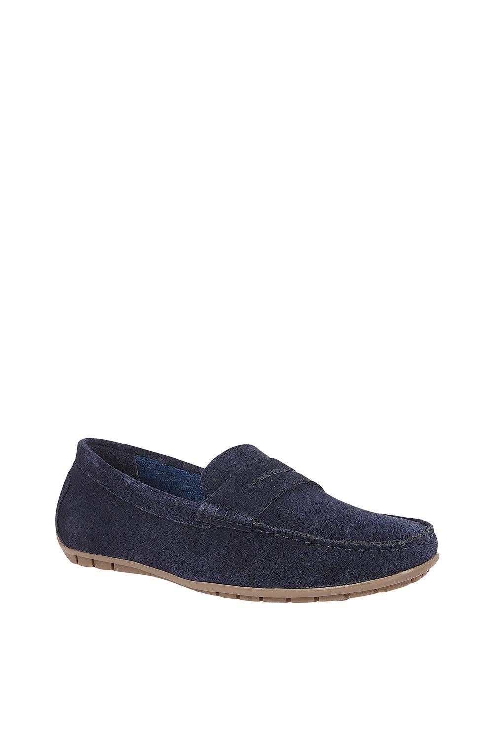 Lotus Lotus Men's 'Addison' Suede Loafers in Navy - 3