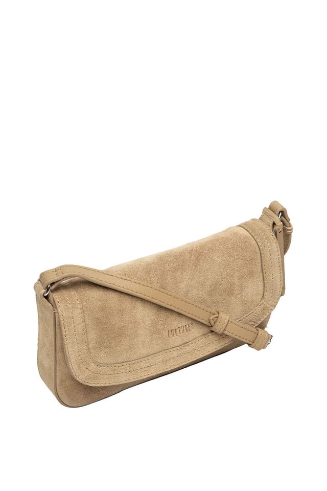 Cultured London Cultured London Women's 'Ashe' Suede Mini Cross Body Bag in Beige - 3