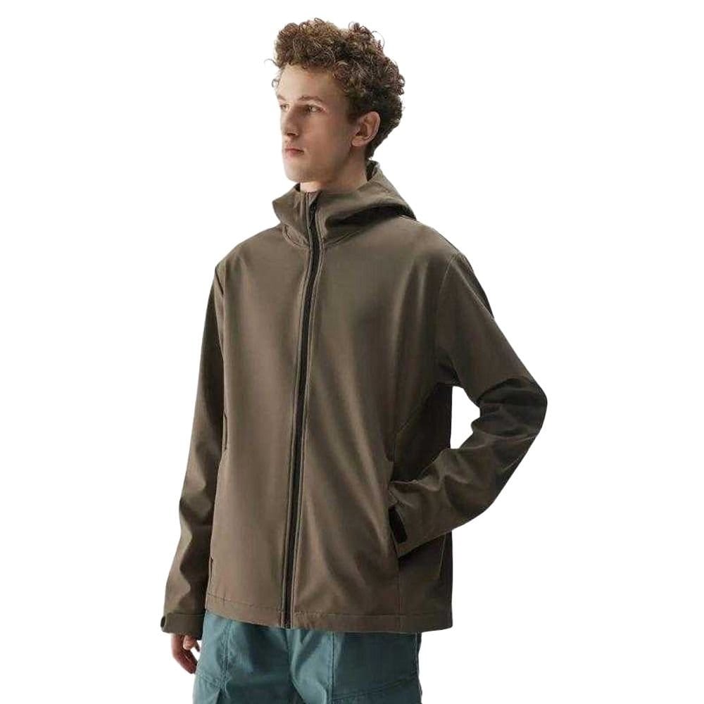 4F 4F Men's WSS25TSOFM324 Soft Shell Jacket in Brown - 4