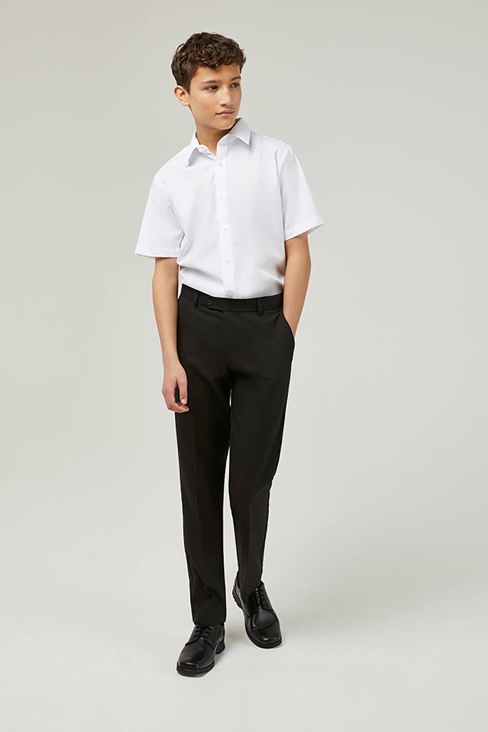 TRUTEX TRUTEX Men's Senior Slim Leg Trouser in Charcoal - 2