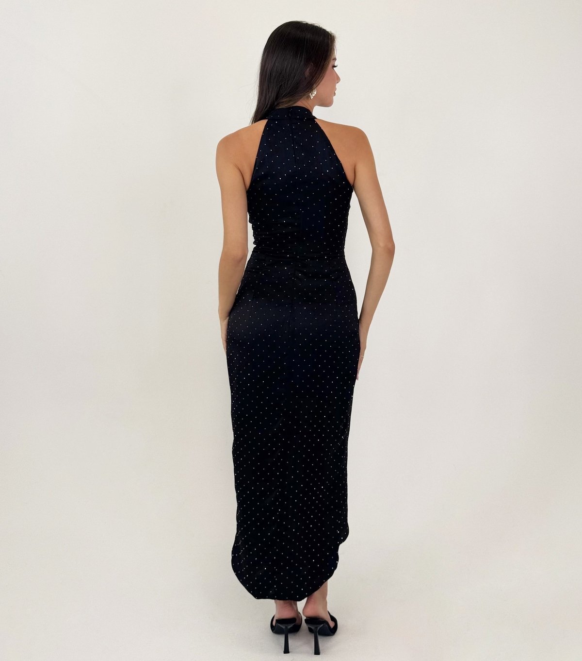 AX Paris Women's Black Diamante Halter Neck Midi Dress AX Paris New Look - 3