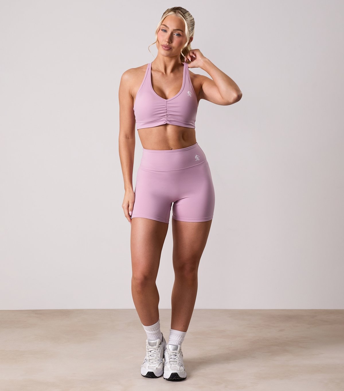 Gym King Women's Pink 365 Scrunched Back Shorts Gym King New Look - 2