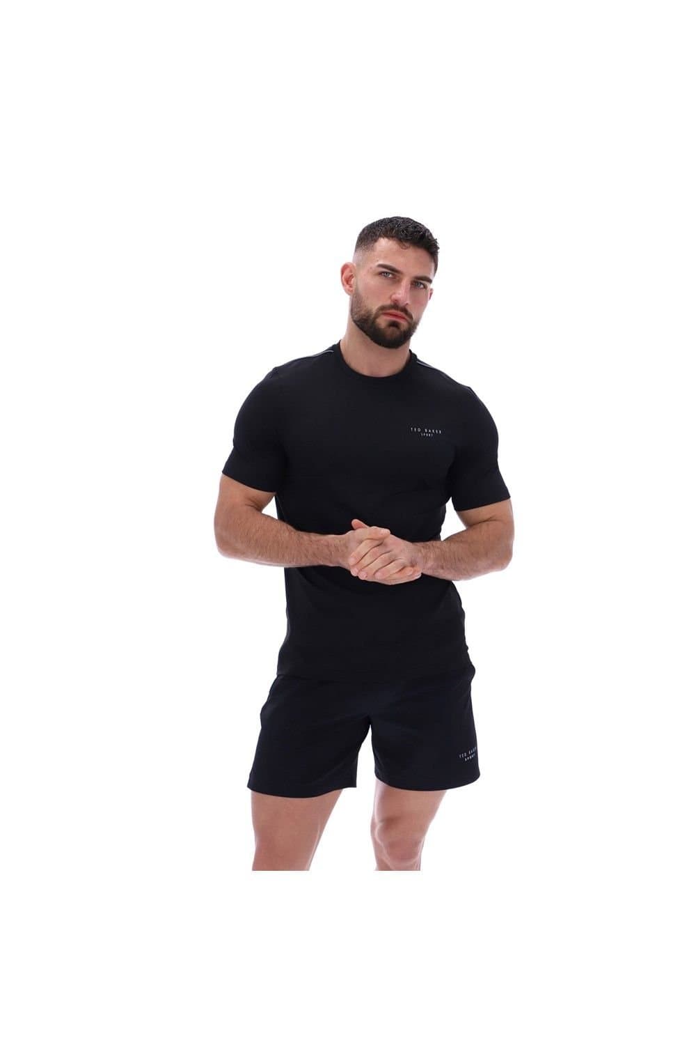 Ted Baker Ted Baker Men's Sam Aeroflow Running T-Shirt in Black