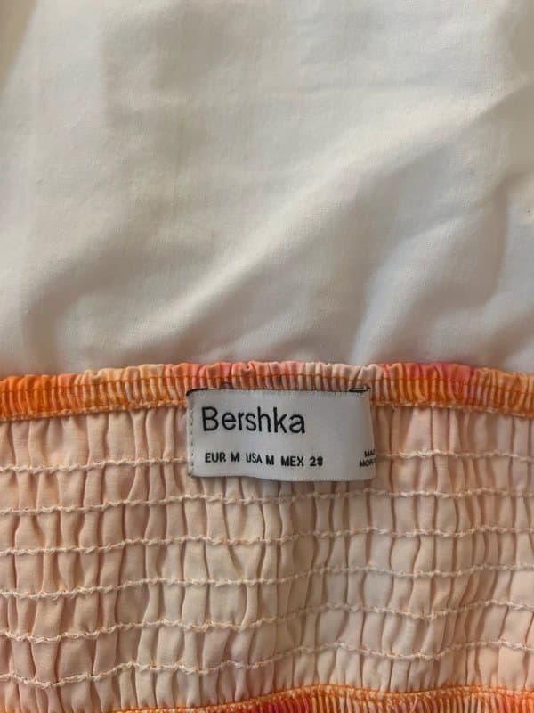 Bershka Bershka Satin Tie-Dye Wrap Bralette Top (Size Medium)