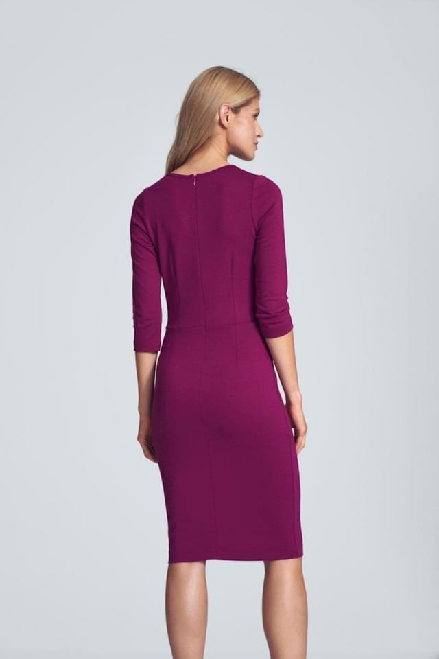 Love Lace Love Lace Women's Casual Midi Envelope Dress with Piping Zip in Violet - 3