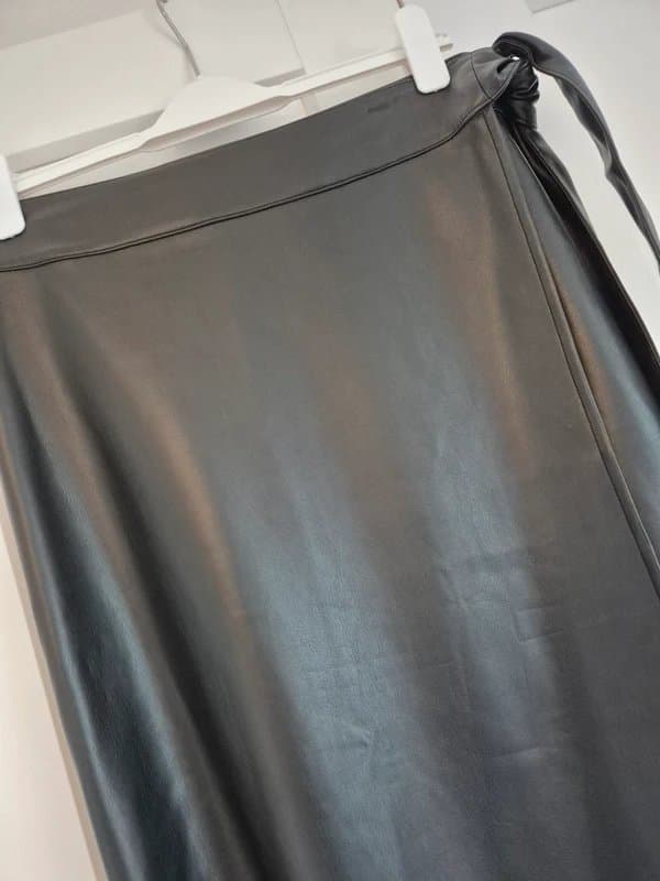 Never Fully Dressed NEVER Fully Dressed vegan leather wrap skirt