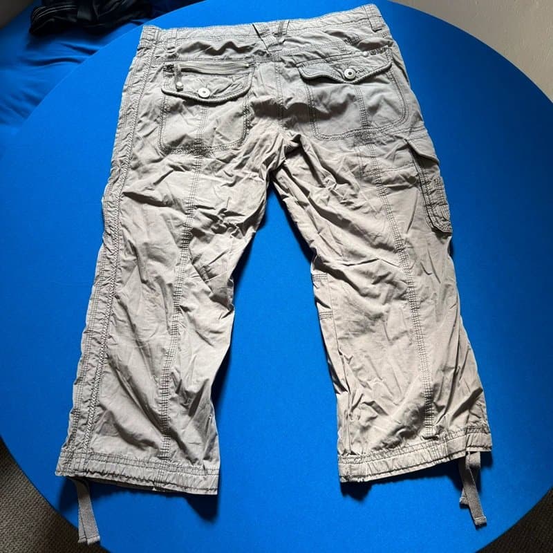New Look New Look Cargo Trousers UK 12 Taupe Utility Combat Y2K Gorpcore Capri Pants