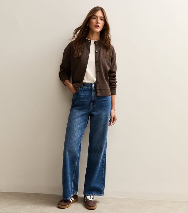 New Look Women's Dark Brown Sweatshirt Cardigan New Look - 3