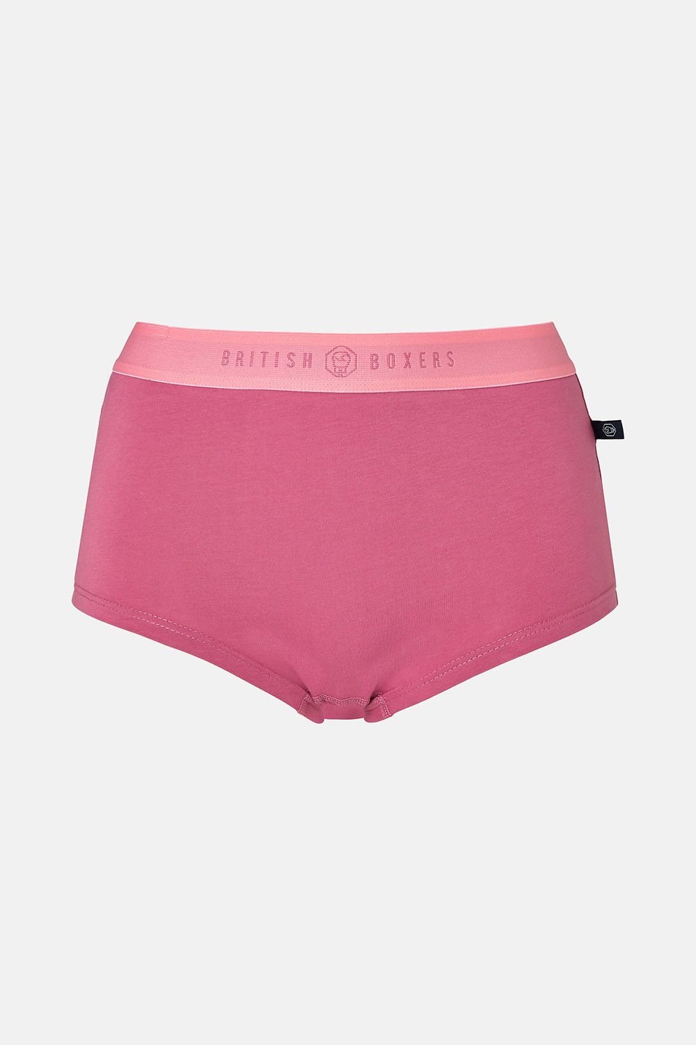 British Boxers British Boxers Women's Pack of Three "Pink Gin" Hipster Boxer Briefs in Bright Pink - 2