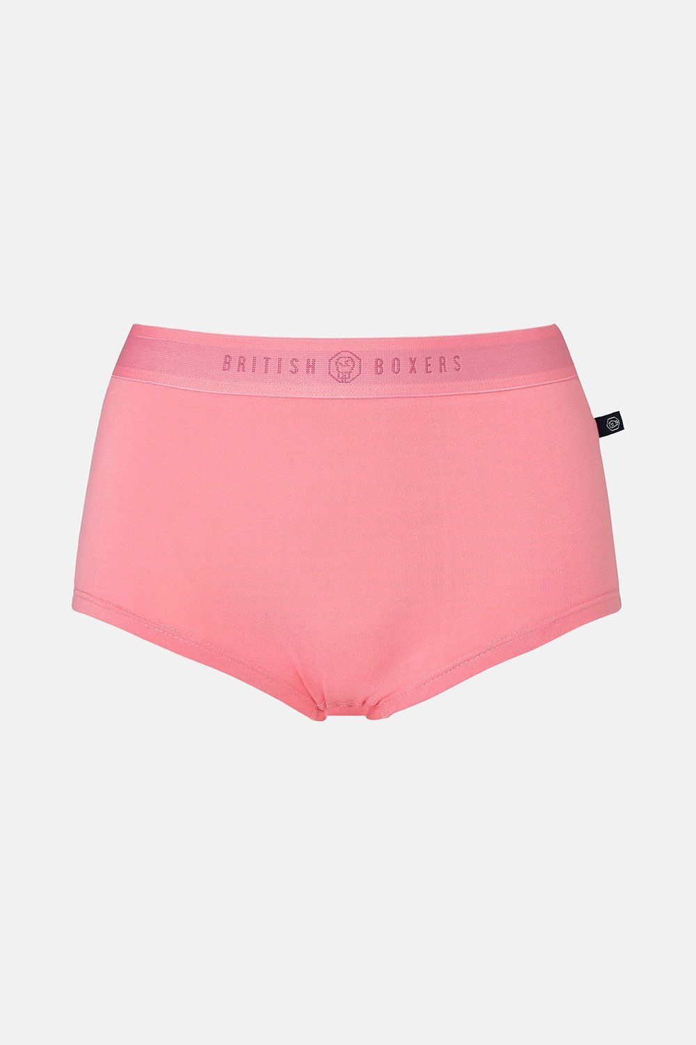 British Boxers British Boxers Women's Pack of Three "Pink Gin" Hipster Boxer Briefs in Bright Pink - 4