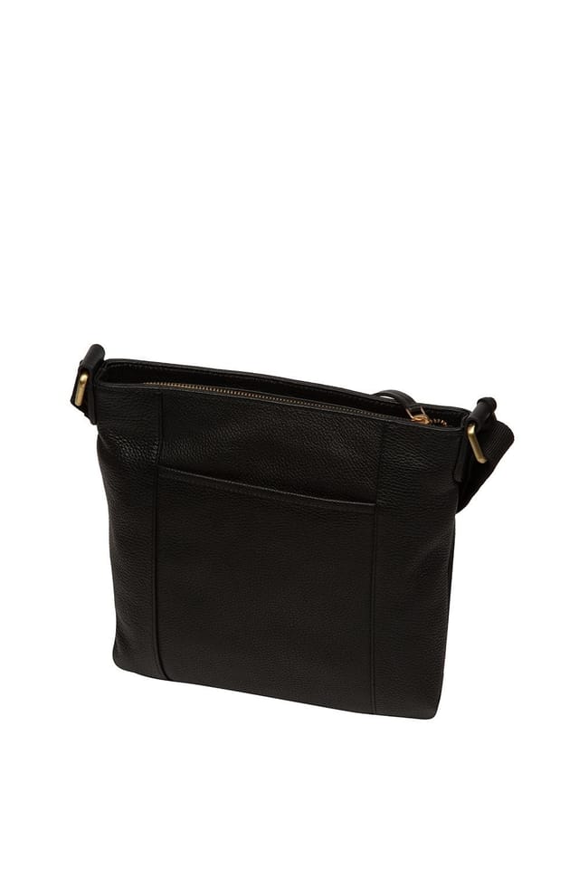 Pure Luxuries London Pure Luxuries London Women's 'Elodie' Leather Cross Body Bag in Black - 3