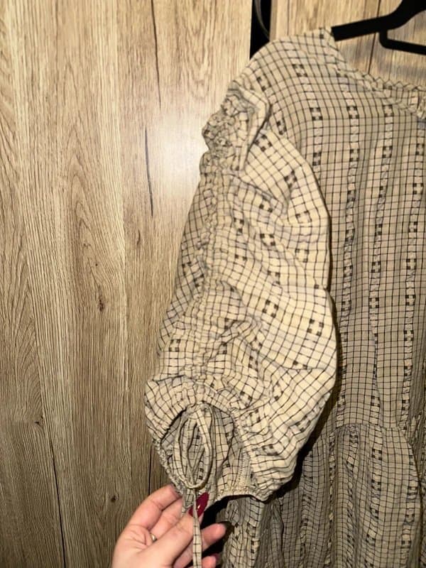 ASOS Ruched sleeve smock mini dress