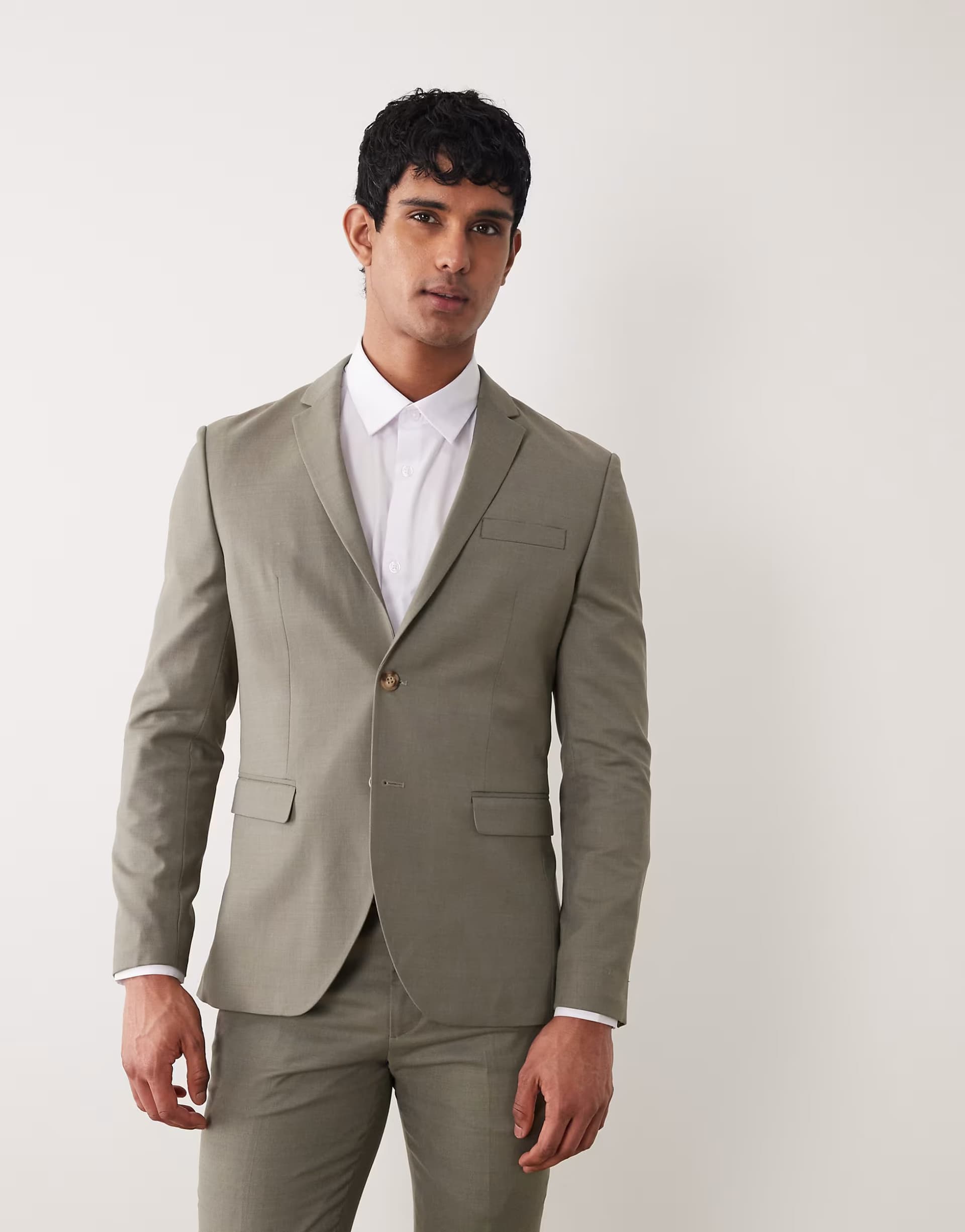 ASOS ASOS Jack & Jones Slim Fit Sage Green Blazer