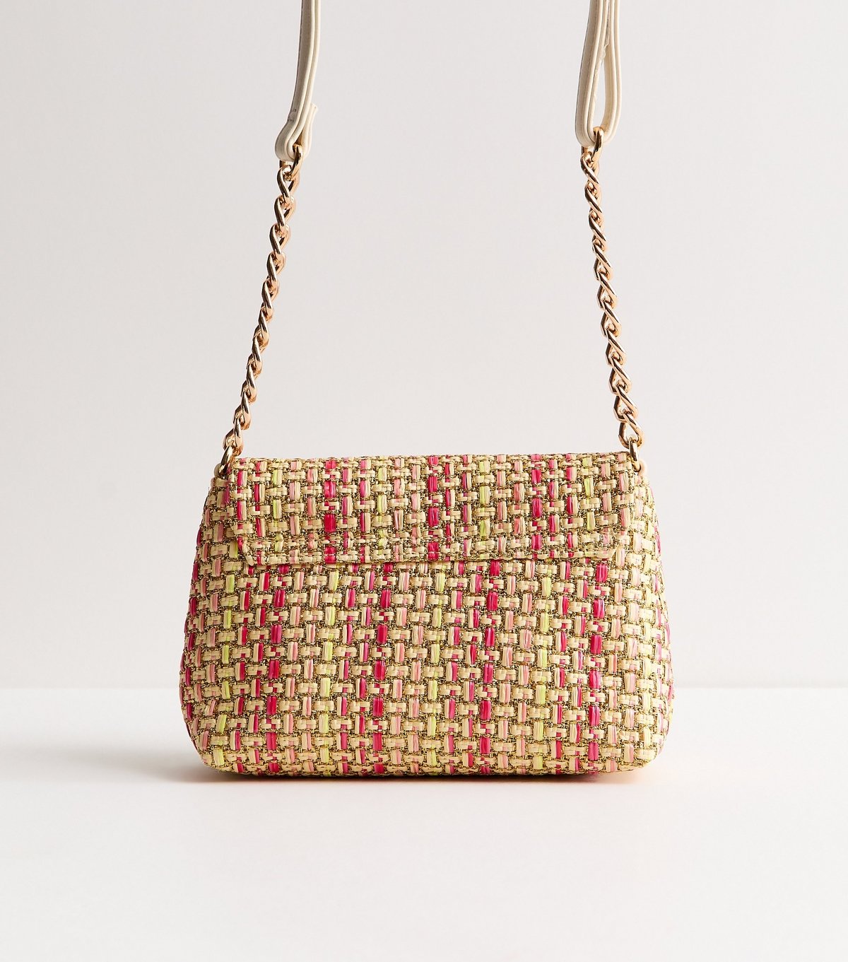 New Look Pink Woven Sparkly Pineapple Crossbody Bag New Look - 4