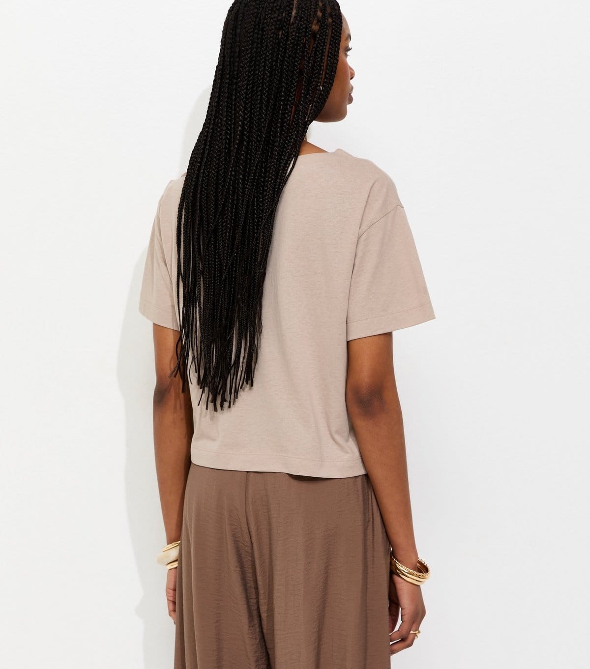 New Look Women's Mink Textured Off The Shoulder T-Shirt New Look - 4