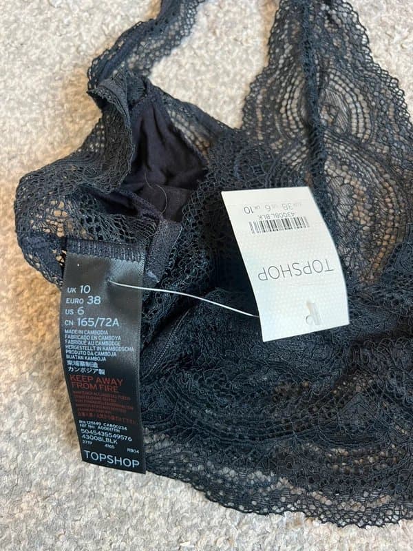 Topshop Topshop Lace Bralet - Size 10