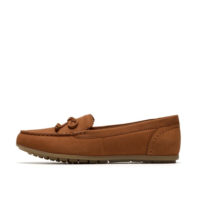 Clarks Clarks Women's Elliotte Sail Tan Nubuck Loafers, Slip Ons, Moccasins in Brown - 2