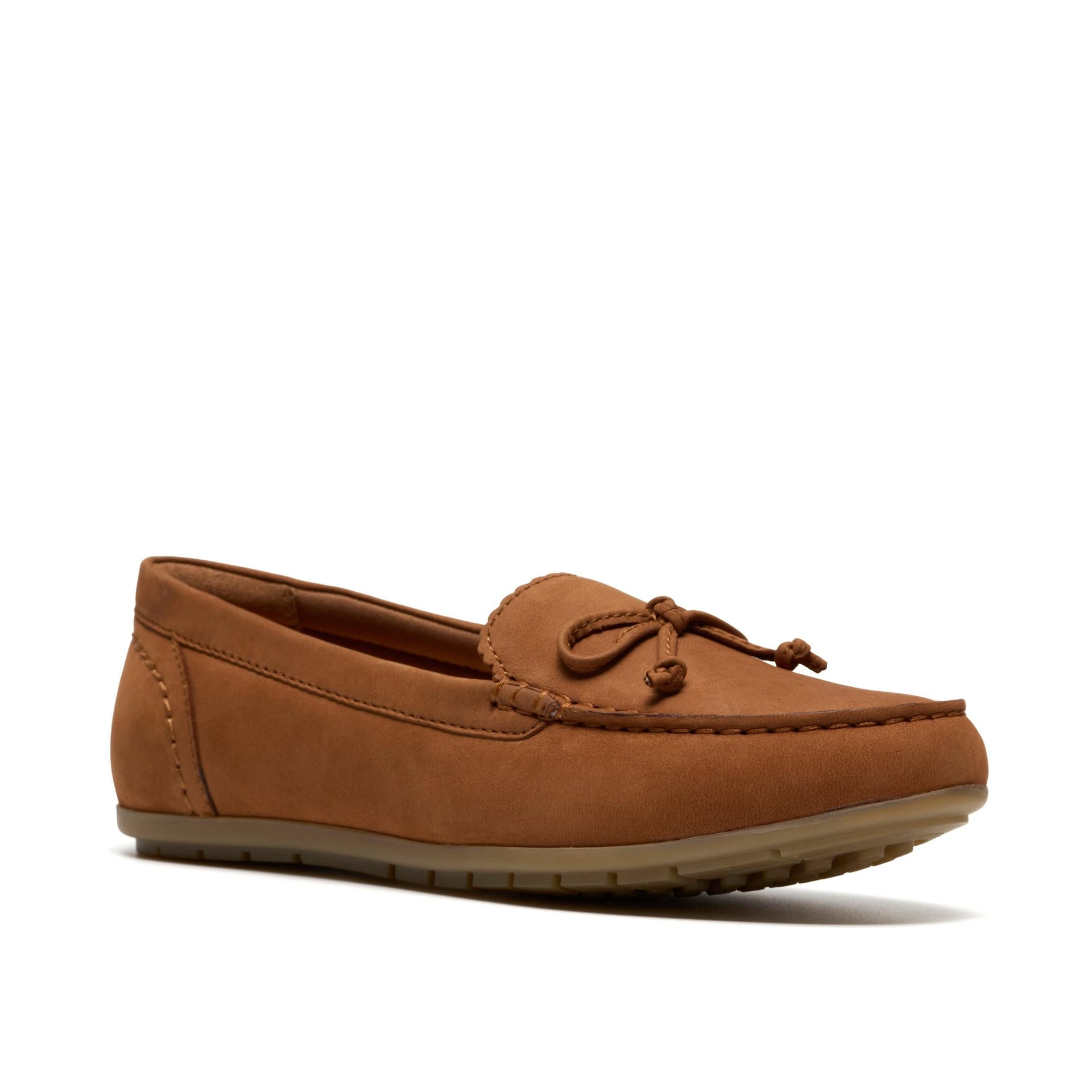 Clarks Clarks Women's Elliotte Sail Tan Nubuck Loafers, Slip Ons, Moccasins in Brown - 4