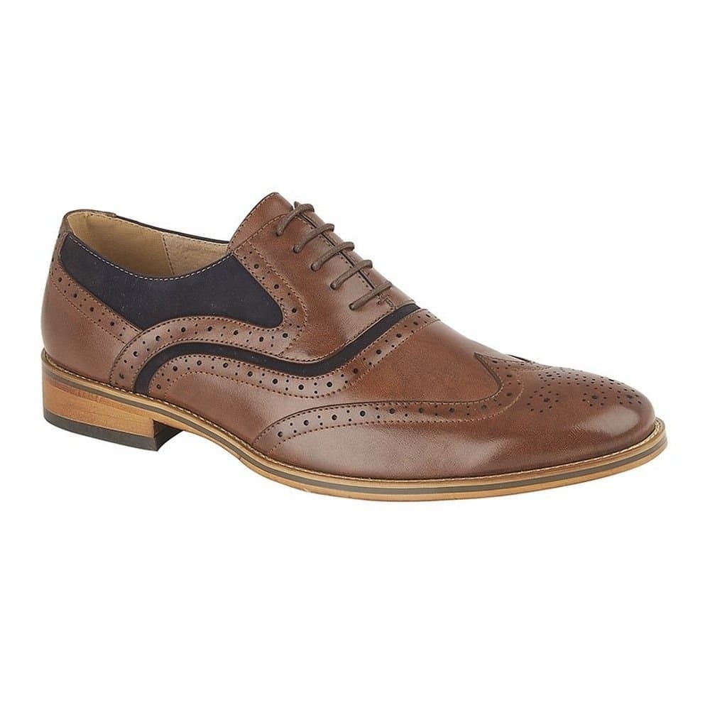 Goor Goor Men's Brogue Oxford Shoes in Brown