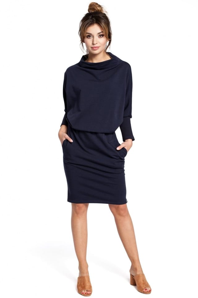 Love Lace Love Lace Women's Attractive Ribbed Kimono Dress with Pockets in Blue - 2