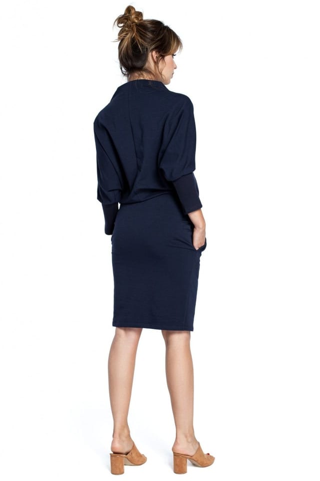 Love Lace Love Lace Women's Attractive Ribbed Kimono Dress with Pockets in Blue - 3