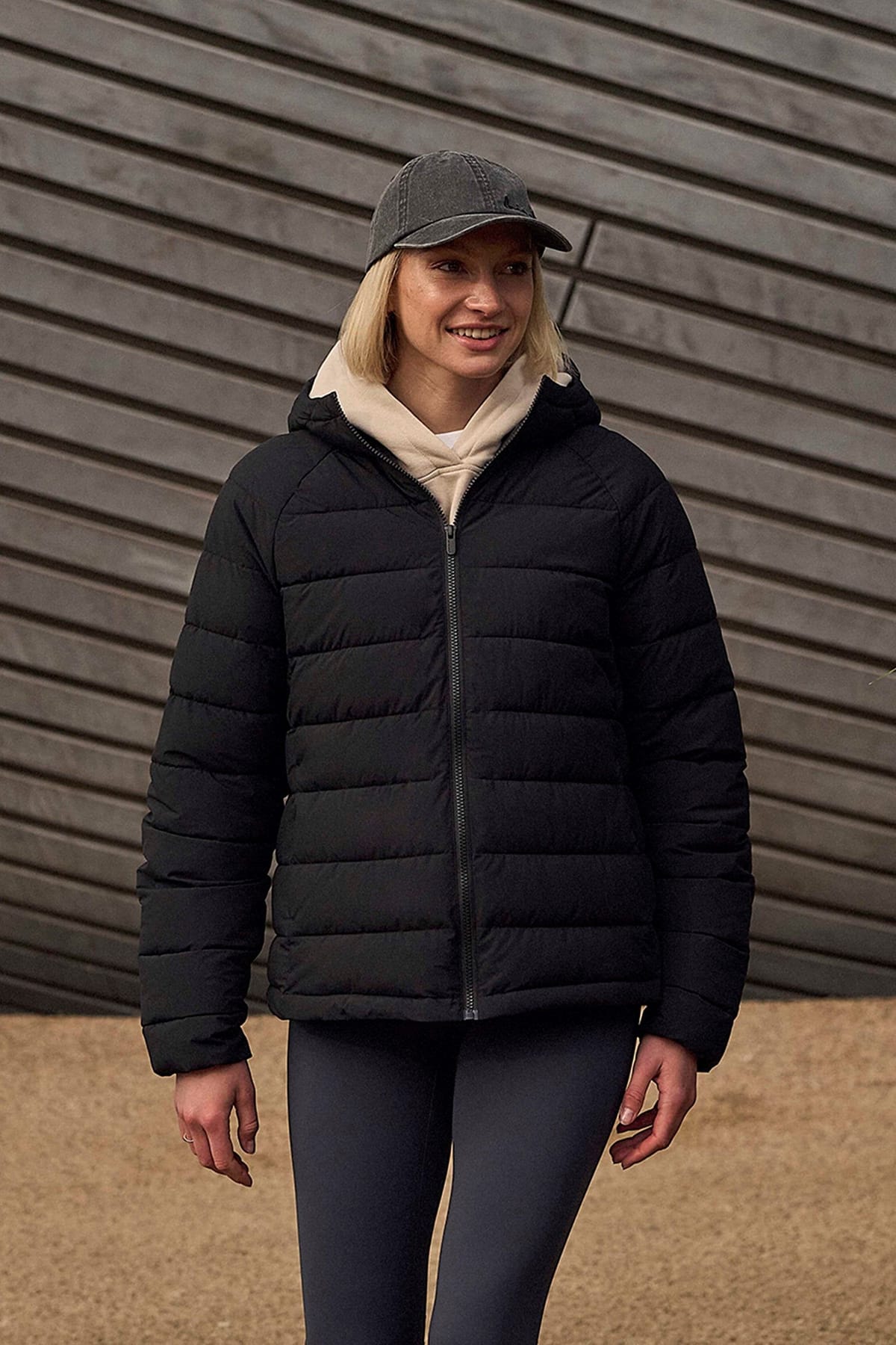 Animal Animal Women's 'Light Cloud Cosi' Water Resistant Zipped Pockets Cosy Padded Jacket in Jet Black - 1