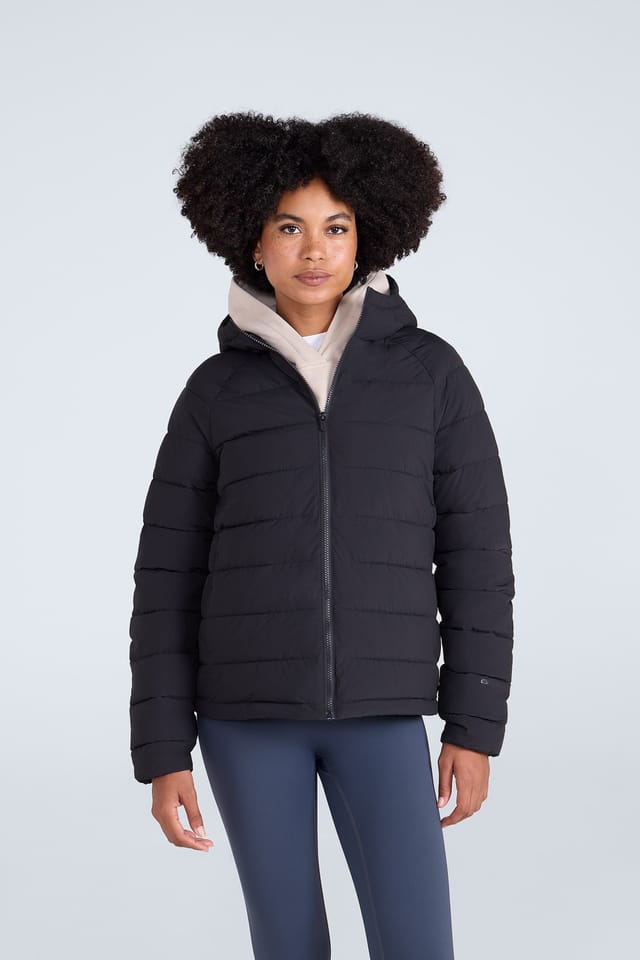 Animal Animal Women's 'Light Cloud Cosi' Water Resistant Zipped Pockets Cosy Padded Jacket in Jet Black - 2