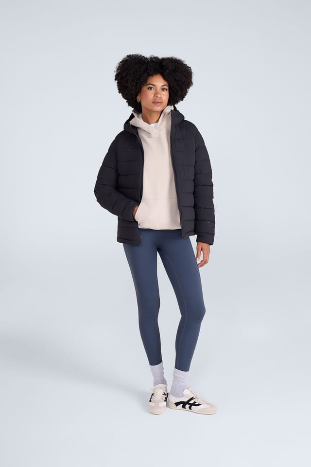 Animal Animal Women's 'Light Cloud Cosi' Water Resistant Zipped Pockets Cosy Padded Jacket in Jet Black - 3