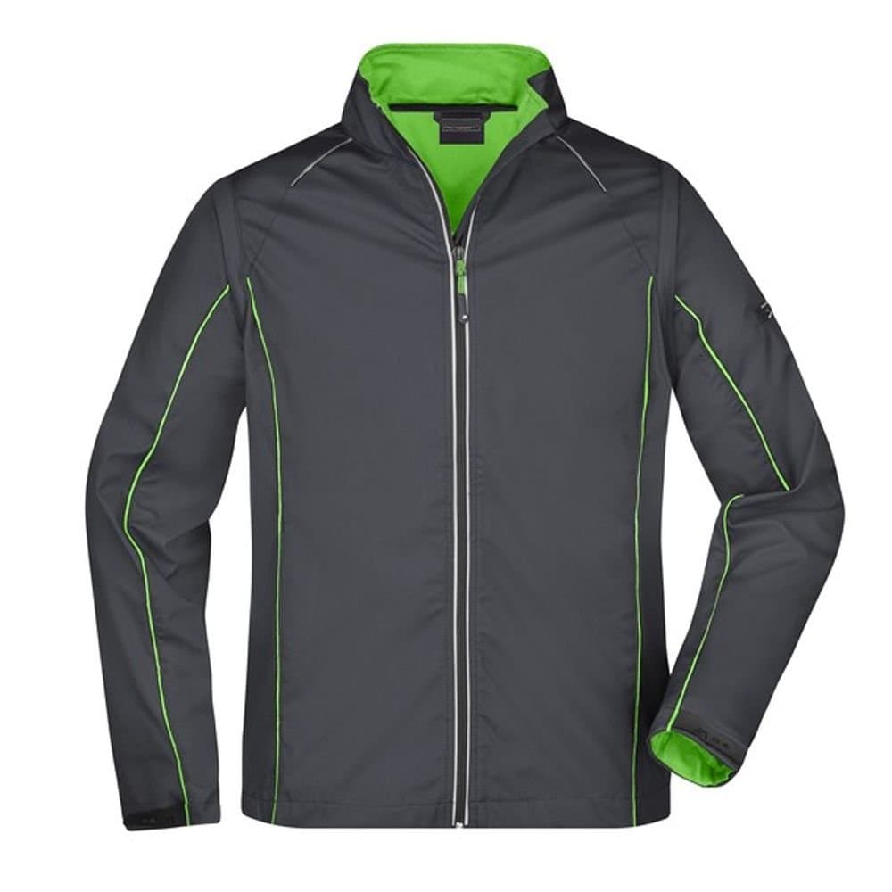 James and Nicholson James and Nicholson Men's Zip-Off Soft Shell Jacket in Dark Grey