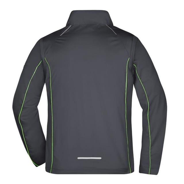 James and Nicholson James and Nicholson Men's Zip-Off Soft Shell Jacket in Dark Grey - 2