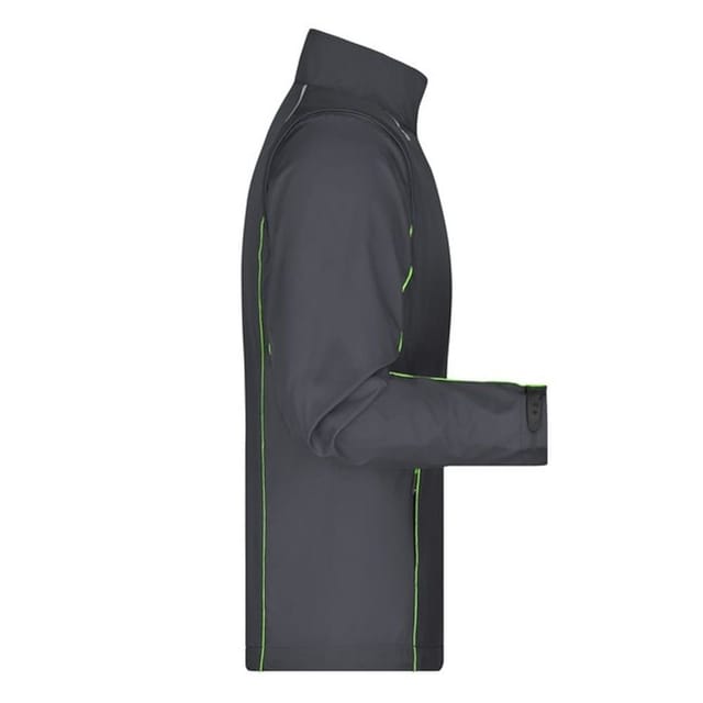 James and Nicholson James and Nicholson Men's Zip-Off Soft Shell Jacket in Dark Grey - 3