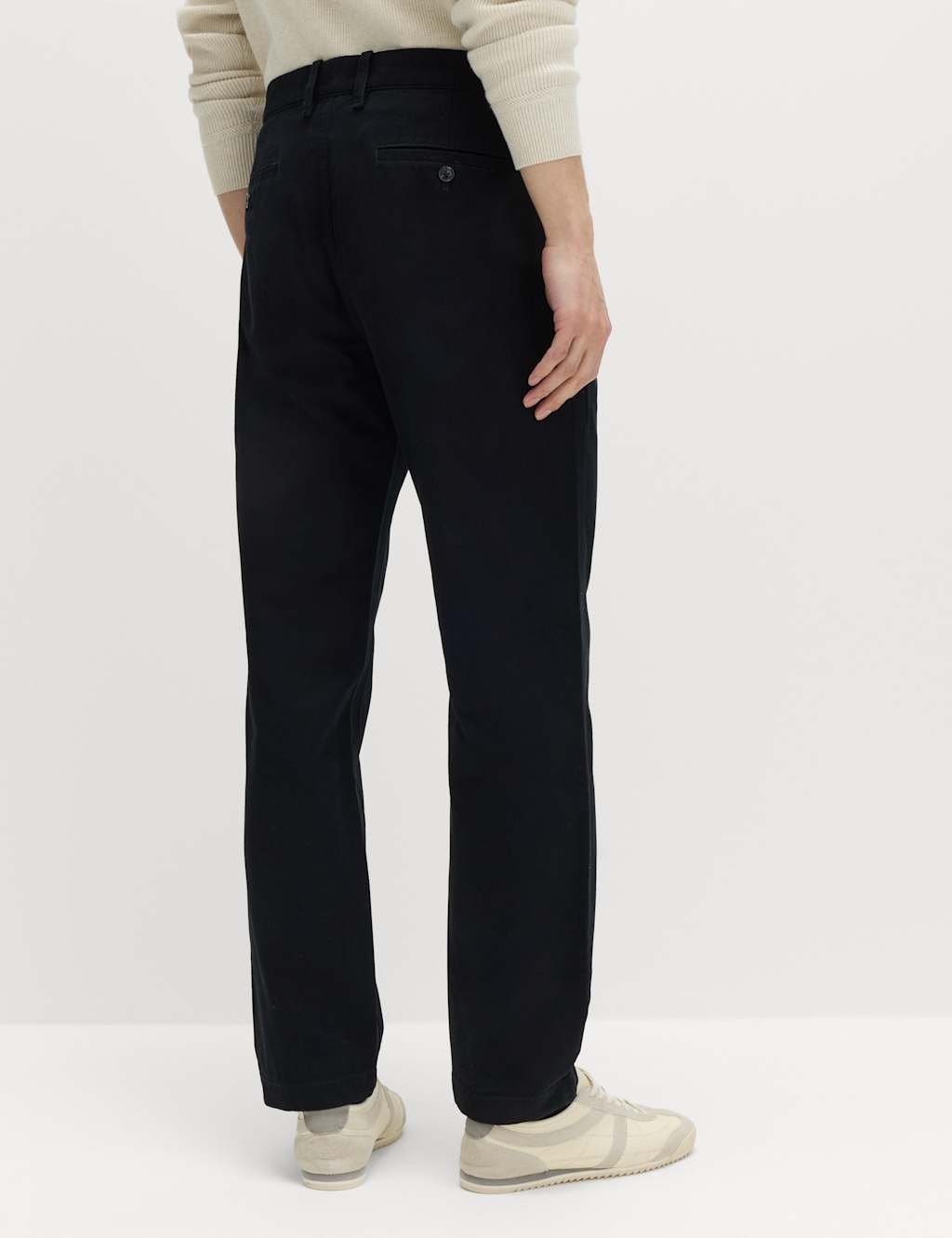 Marks & Spencer M&S Regular Fit Pure Cotton Twill Chinos Black - 3