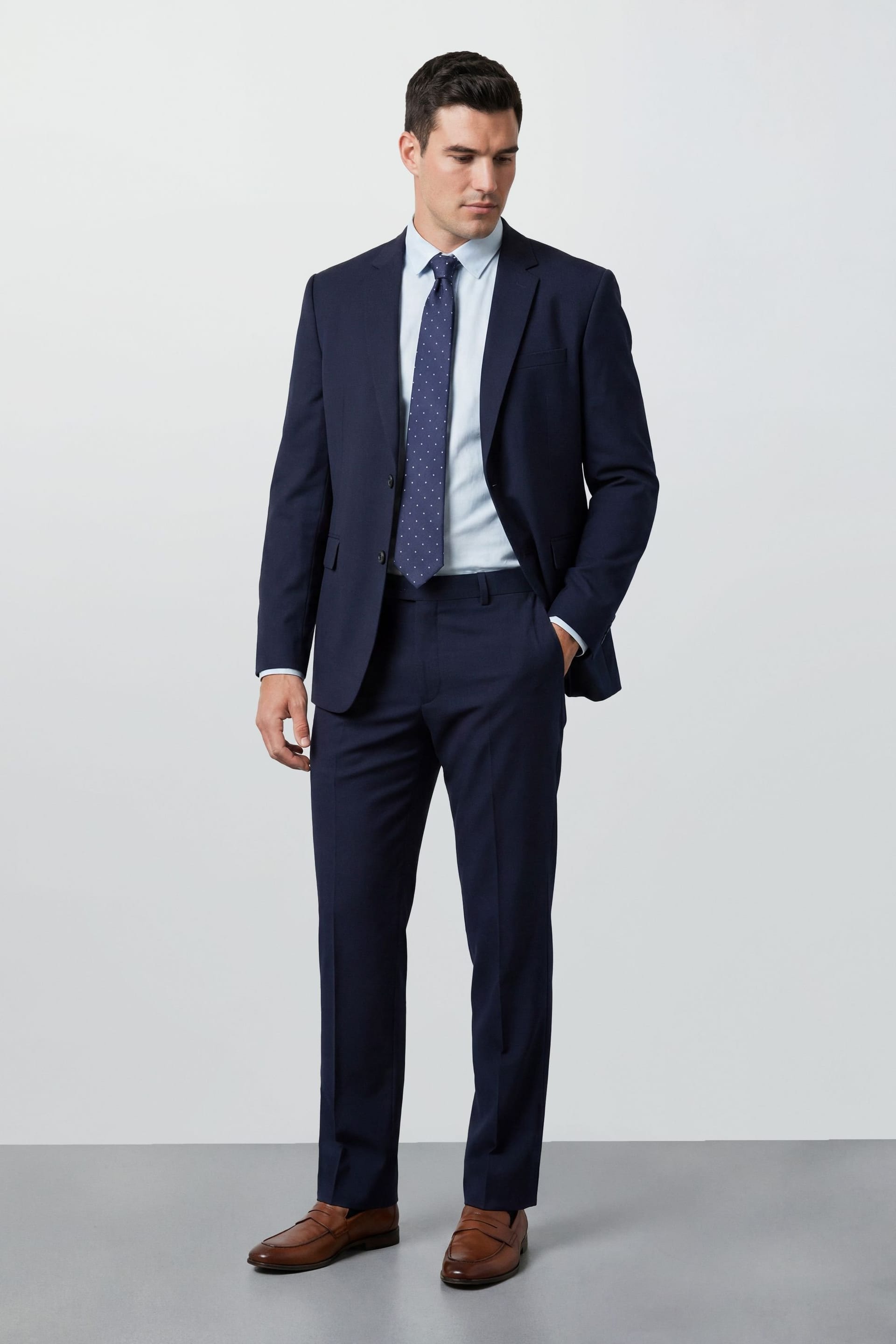Burton Men's Plus & Tall Navy Essential Suit Jacket
