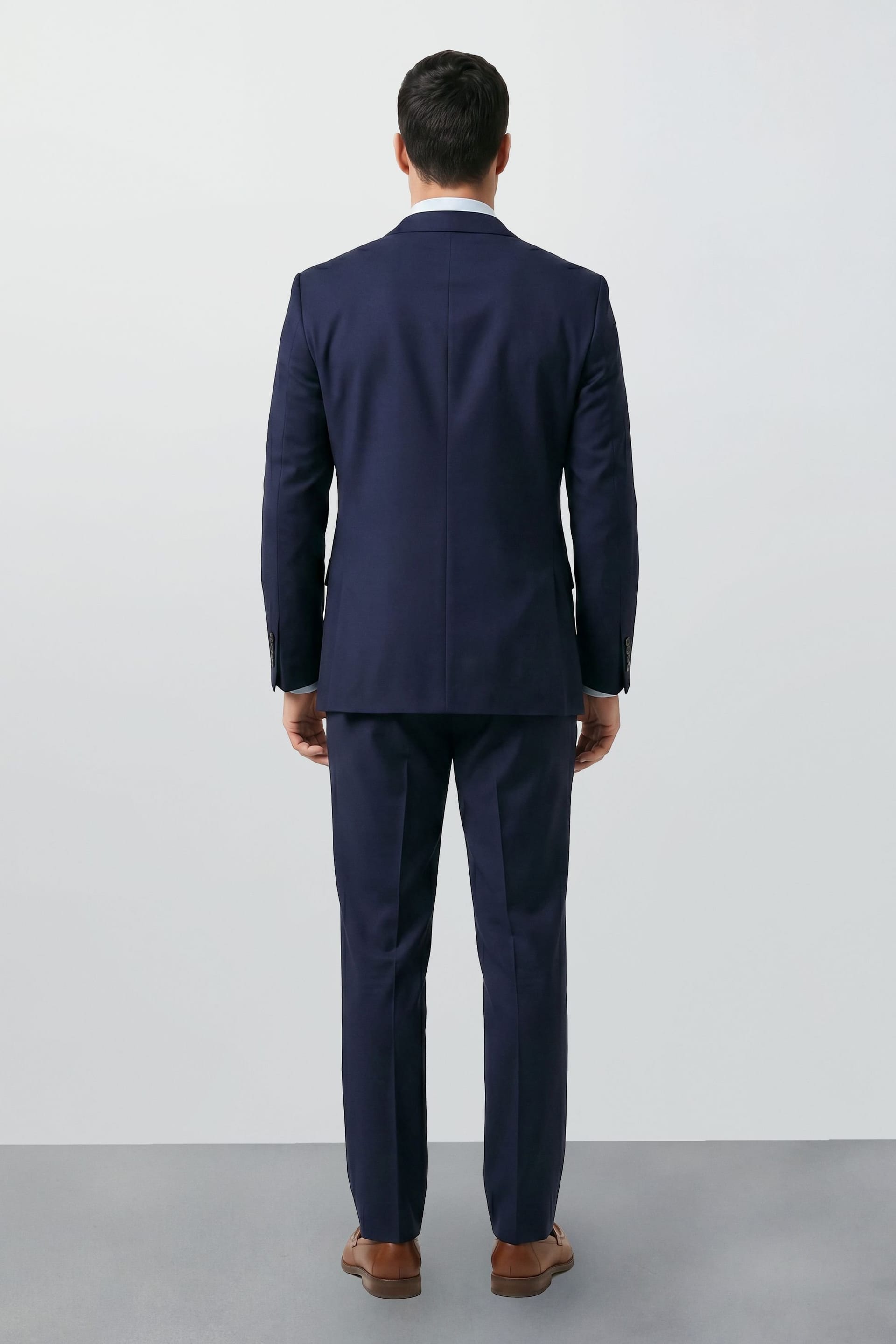 Burton Burton Men's Plus & Tall Navy Essential Suit Jacket - 4