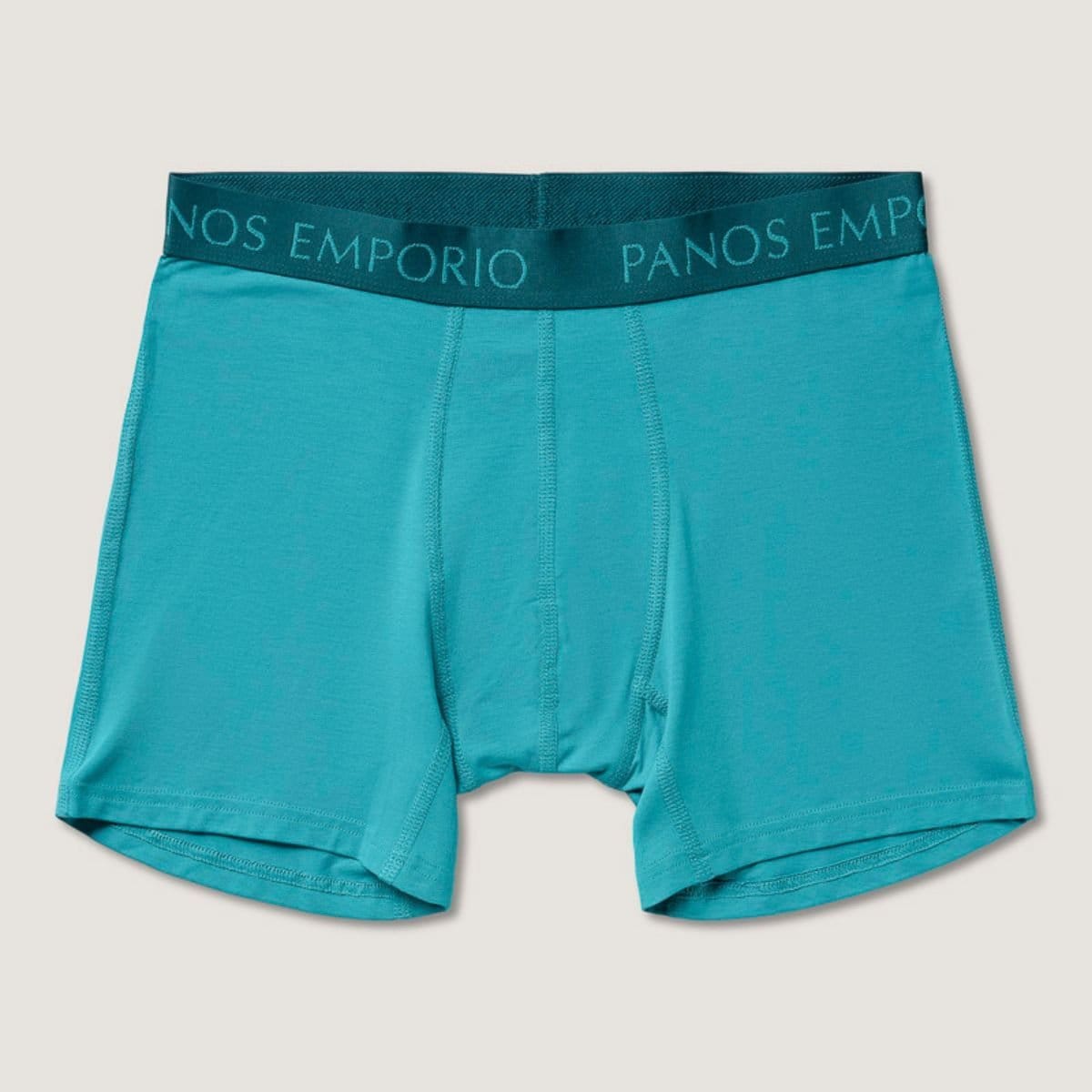 Panos Emporio Panos Emporio Men's Three pack base bamboo boxer in multi blue & elastic waist in Mid Blue - 4