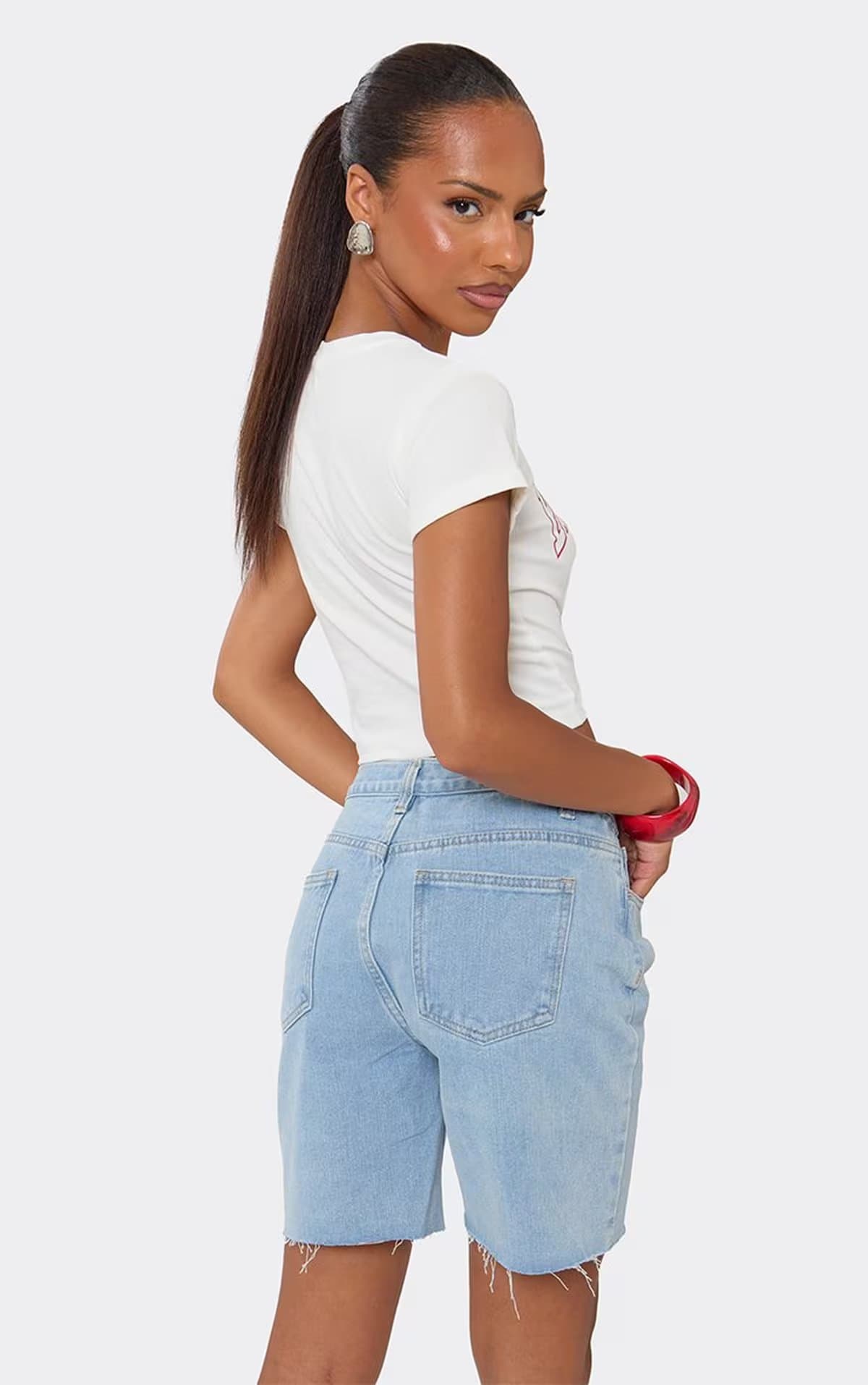 EGO Short Sleeve England Football Tee In White, Women's Size UK S