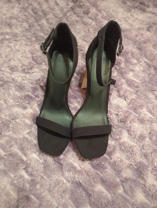 ASOS Black asos sandal suede heels