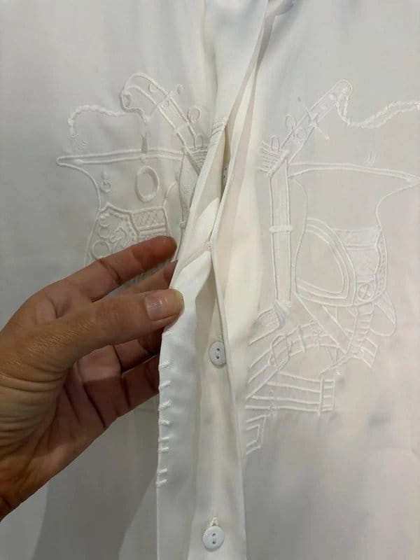 Rare Vintage 80s Separa Fink Embroidered Military Blouse
