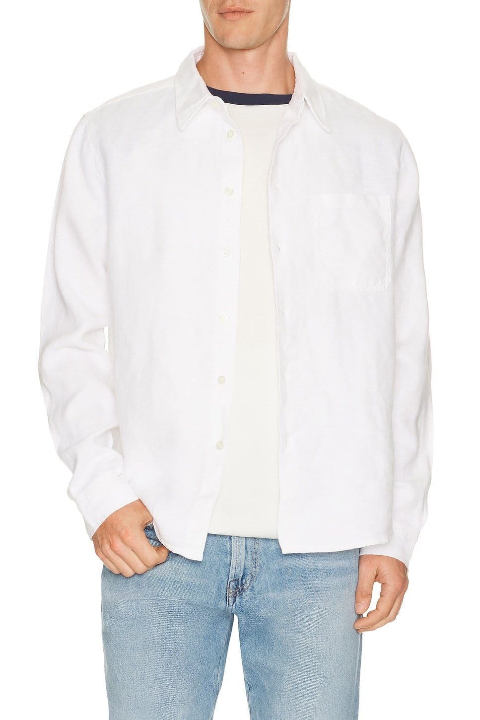 Revolve White Single Pocket Work Shirt