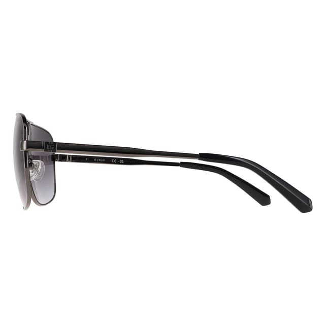 Guess Guess Men's Aviator Shiny Gunmetal Smoke Grey Gradient GU00070 - 3