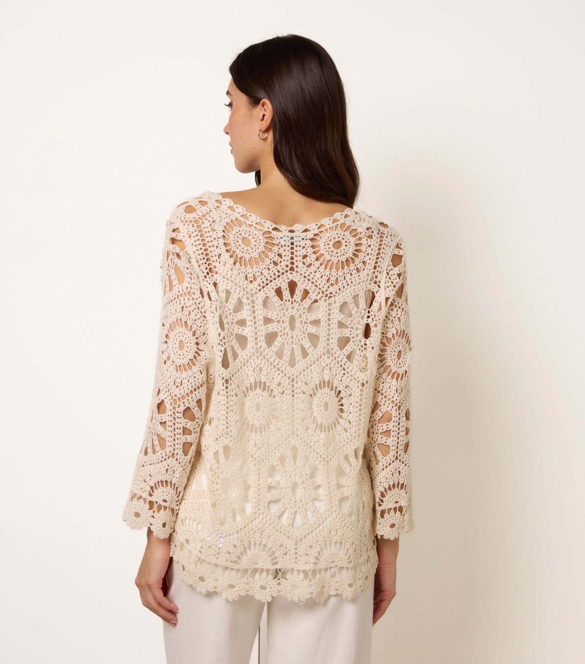 Blue Vanilla Women's Stone Crochet Cardigan Blue Vanilla New Look - 4