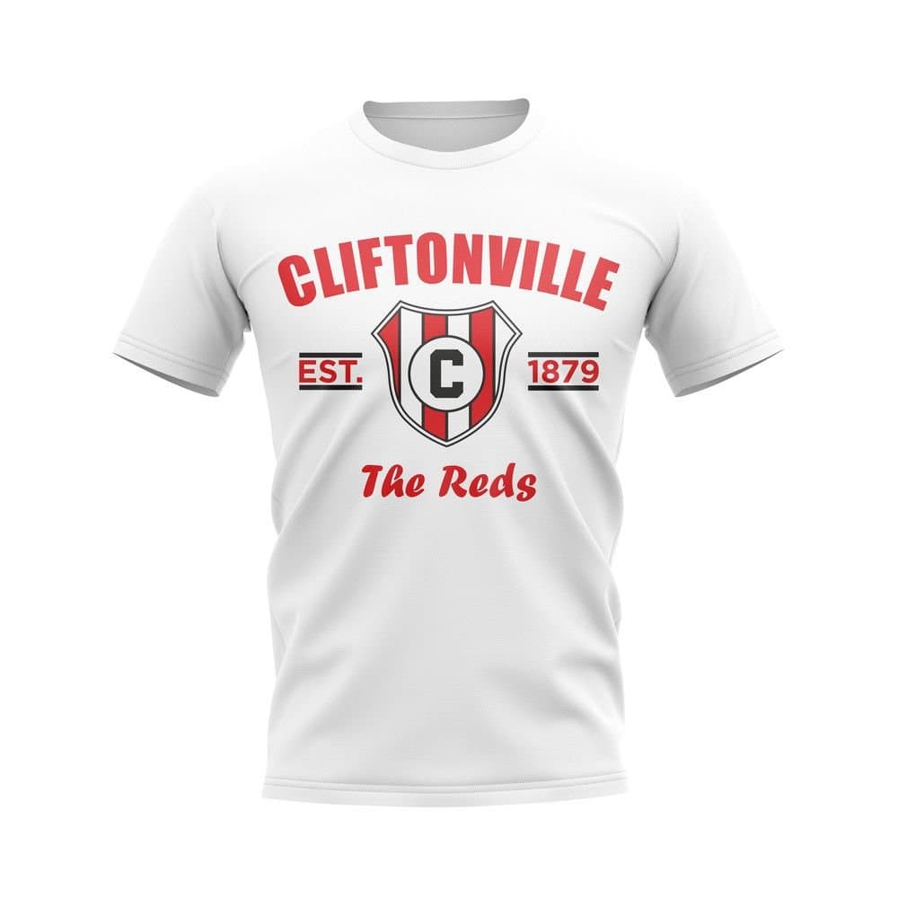 Cliftonville Cliftonville Men's Mens Established Football T-Shirt in White