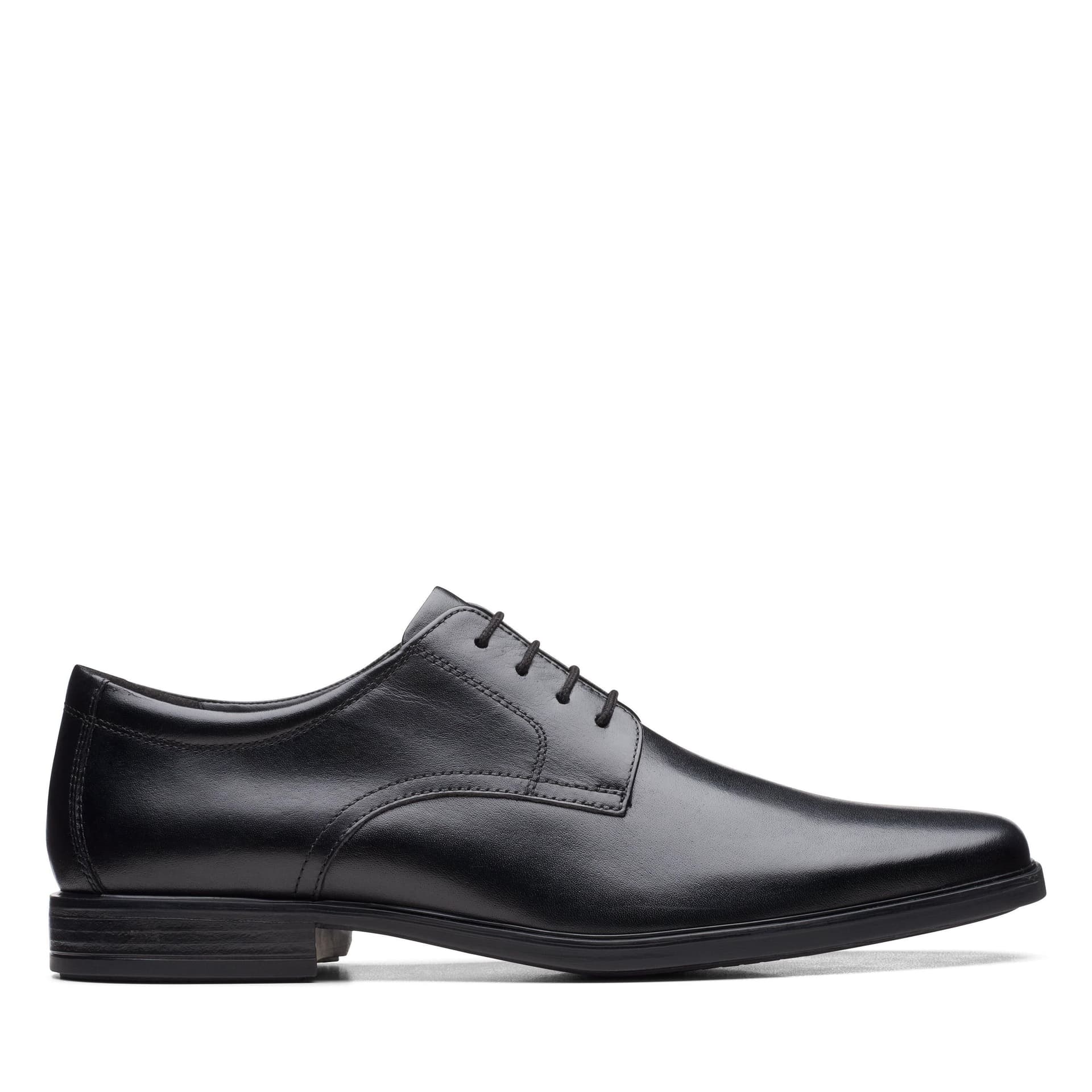 Clarks Clarks Men's Howard Walk Black Leather Lace Up, Derby Shoes