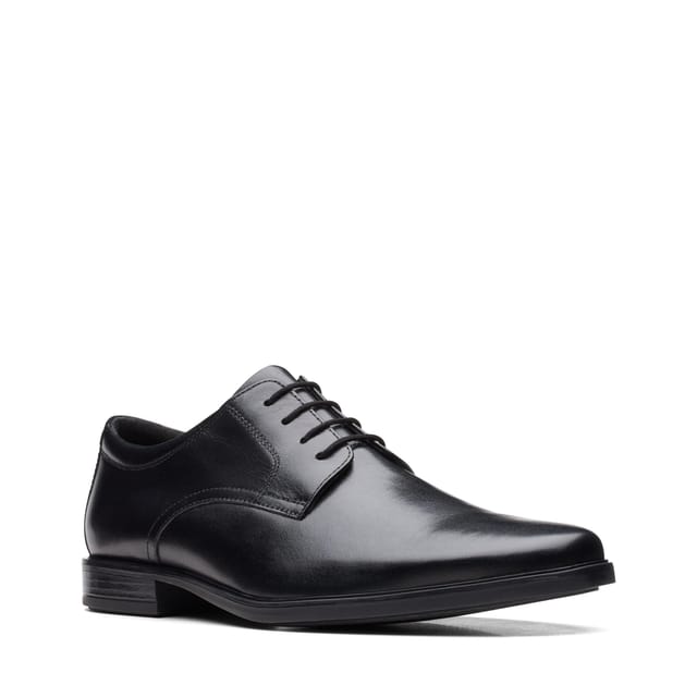 Clarks Clarks Men's Howard Walk Black Leather Lace Up, Derby Shoes - 2