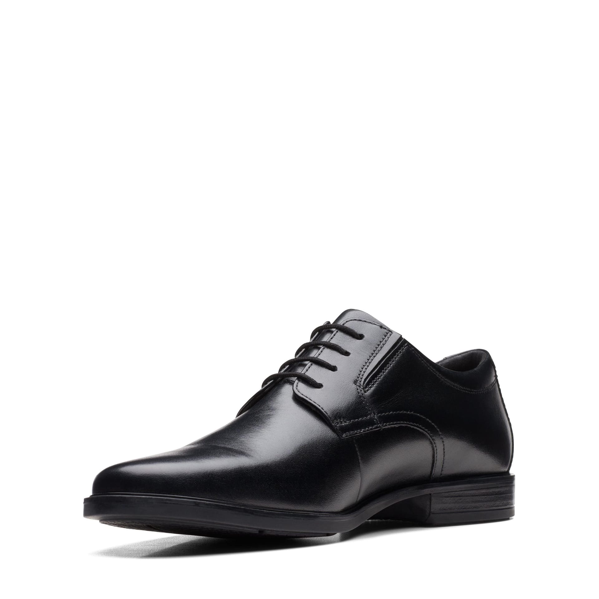 Clarks Clarks Men's Howard Walk Black Leather Lace Up, Derby Shoes - 4